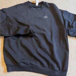 ALO Yoga Black Crewneck Sweatshirt